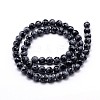 Natural Snowflake Obsidian Round Bead Strands X-G-J303-09-6mm-2