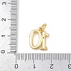 Brass Micro Pave Clear Cubic Zirconia Charms KK-P339-27G-10-3