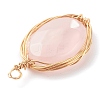 Natural Rose Quartz Pendants PALLOY-JF00670-3