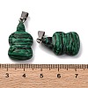 Synthetic Malachite Pendants G-B127-06P-02-3