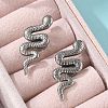 304 Stainless Steel Snake Clip-on Earrings EJEW-B116-03P-3