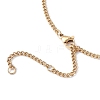 Stainless Steel Initial Letter Rectangle Pendant Necklace for Men Women LS-NJEW-E090-01G-16-4
