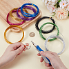 8 Rolls 8 Colors Flat Aluminum Wire AW-BC0003-40-3