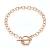 201 Stainless Steel Cable Chain Bracelets for Men Women BJEW-N036-01G-1