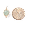 Natural Stone Copper Wire Wrapped Connector Charms PALLOY-JF01377-02-5