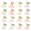 32PCS 8 Colors Transparent Acrylic Pendants PALLOY-TA0002-44-9