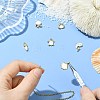 6Pcs 6 Styles Ocean Themeed Brass Pave Natural White Shell Pendants KK-CJ0003-66-5
