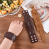 3Pcs 3 Styles Imitation Leather Cord Bracelets for Men BJEW-CL0001-54B-3