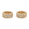 Brass Micro Pave Cubic Zirconia European Beads ZIRC-D026-07G-3