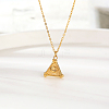 Elegant Stainless Steel Triangle Pendant Necklace for Women's Daily Wear YJ9292-1-1