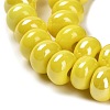 Glazed Porcelain Rondelle Beads PORC-Q001-01J-3
