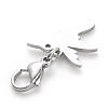 Non-Tarnish 201 Stainless Steel Bird Pendant Decorations HJEW-JM00652-01-4