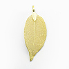 Brass Plated Natural Leaf Big Pendants LS-KK-G321-K-03-1