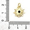 Sun Brass Micro Pave Cubic Zirconia Pendants KK-C134-11G-01-3