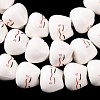 Handmade Kitten Bright Glazed Porcelain Ceramic Beads Strands PORC-L017-A09-2