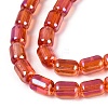 Electroplate Transparent Glass Beads Strands EGLA-Q132-03A-A04-3
