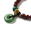 Cinnabar Mala Bead Bracelets BJEW-B080-30-2