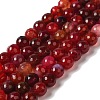 Dyed & Heated Natural Dragon Veins Agate Beads Strands X-G-P539-A01-25-2