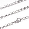 304 Stainless Steel Rolo Chain Necklaces STAS-P101-10P-1