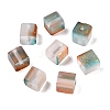 Frosted Glass Beads with Golden Glitter Powder LS-DGLA-NH001-8mm-01F-1