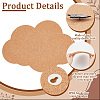 Cloud Wall Mounted Brooch Jewelry Display Cork Tray AJEW-WH0433-01H-4