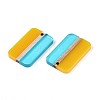 Transparent Resin & Wood Pendants RESI-T057-75-2