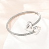 304 Stainless Steel Mesh Chain Bangles for Women BJEW-D460-05P-1