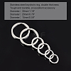 Unicraftale 30Pcs 3 Style 304 Stainless Steel Keychain Clasps KEYC-UN0001-05-5