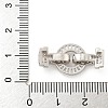 925 Sterling Silver Micro Pave Clear Cubic Zirconia Fold Over Clasps STER-U001-14P-3