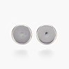 Eco-Friendly 316 Surgical Stainless Steel Stud Earring Settings STAS-F181-01P-10mm-1