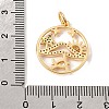 Brass Micro Pave Green Cubic Zirconia Pendants CU-CBA6344-06G-3