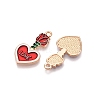 Valentine's Day Theme Alloy Enamel Pendants ENAM-T020-50F-01-2