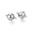 Brass Box Clasps KK-Q074-10P-2