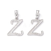 Rack Plating Eco-Friendly Brass Letter Pendants KK-K265-02P-Z-1