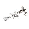 Brass Pave Clear Cubic Zirconia Clip on Belly Rings FS-WG683DA-02-2