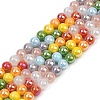 Electroplate Glass Beads Strands X-EGLA-D300-10-8mm-1
