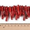 Opaque Acrylic Imitation Coral Beads Strands SACR-P033-01A-07-4