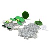 Saint Patrick's Day Sparkling Acrylic Dangle Stud Earrings LS-EJEW-P243-A07-2