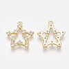 Brass Cubic Zirconia Pendants KK-T038-505A-2