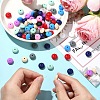 100Pcs 10 Colors Food Grade Eco-Friendly Silicone Beads SIL-YW0001-84-4