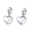 Non-Tarnish 304 Stainless Steel European Dangle Charms X-STAS-F243-39P-1