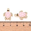 Alloy Rhinestone and Enamel Pendants PALLOY-T092-40G-02-3