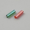 Transparent Colours Rainbow Glass Round Bugle Beads SEED-WH0004-02-2