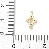 Brass Micro Pave Clear Cubic Zirconia Connector Charms LS-KK-Z094-08G-02-3