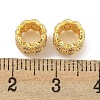 Rack Plating Brass Micro Pave Clear Cubic Zirconia European Beads KK-L215-321G-2