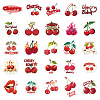 50Pcs Cherry PVC Adhesive Waterproof Stickers Self-Adhesive Stickers PW-WGF9328-01-2