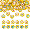 50Pcs 2 Colors Handmade Millefiori Lampwork Beads LAMP-TADJ0001-03C-1