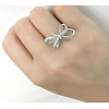 Bowknot Alloy with Crystal Rhinestone Finger Rings for Women FS-WG361F1-02-4