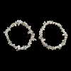 Natural White Moonstone Chip Beaded Stretch Bracelet G-H294-01B-05-2