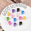 UV Plating Opaque Acrylic European Beads OACR-M027-03F-1